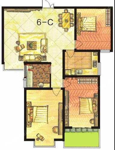 東方明珠 3室2廳2衛1廚1陽臺124.67㎡