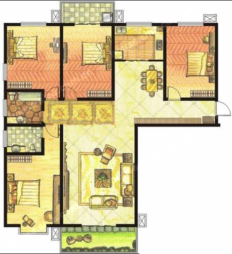 東方明珠 4室2廳2衛1廚2陽臺 204.6㎡