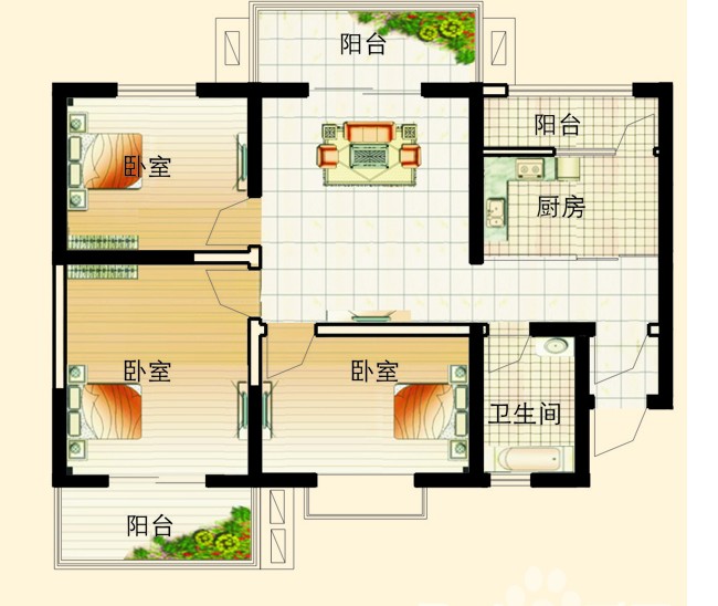 107㎡ 3室1廳(二)