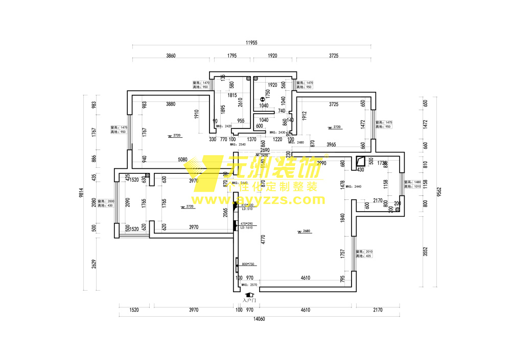 東單元25層西戶·140平米